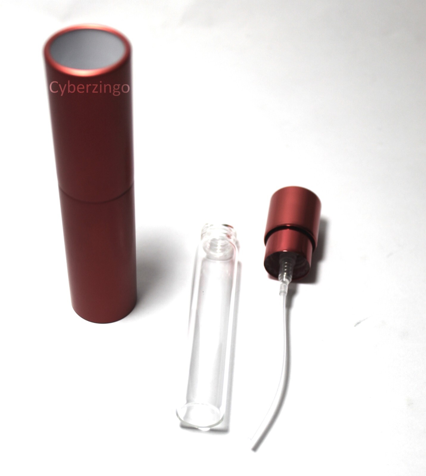 10 ML 4 Inch Perfume Spray Fragrance Bottle Rotating Head Red Aluminum Shell