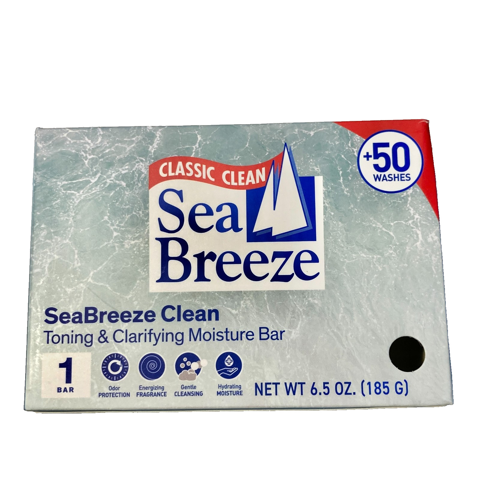 4 SEA BREEZE Classic Clean Toning & Clarifying Moisture BAR SOAP 6.5 oz X 4 Bars