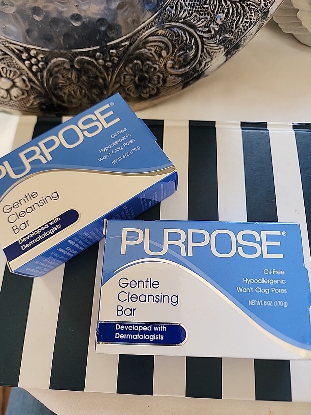 2 PURPOSE Gentle Cleansing Bars New In Box