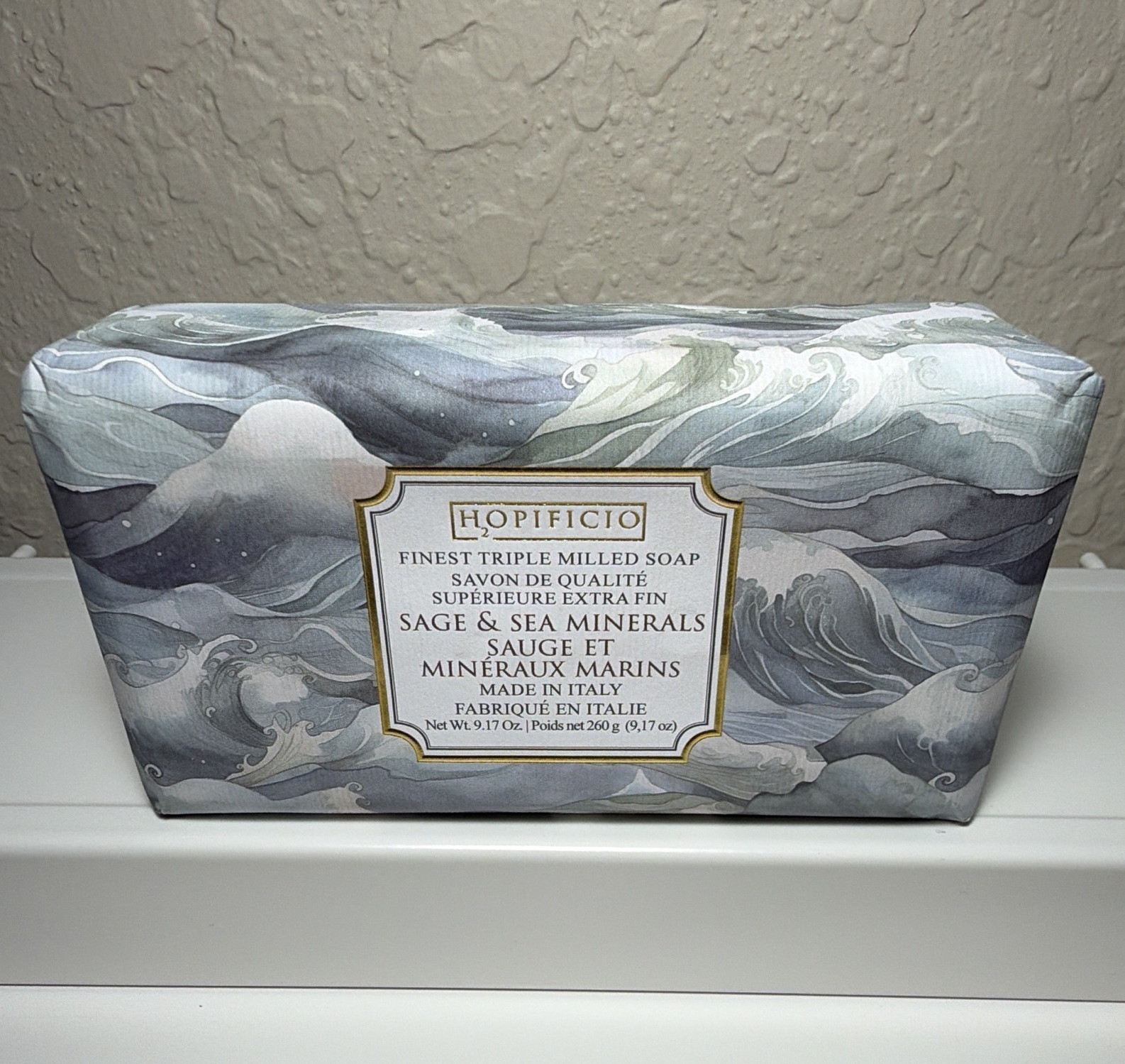 Hopificio Firenze Sage & Sea Minerals Sage Triple Milled Body Soap Bar 9.17 oz