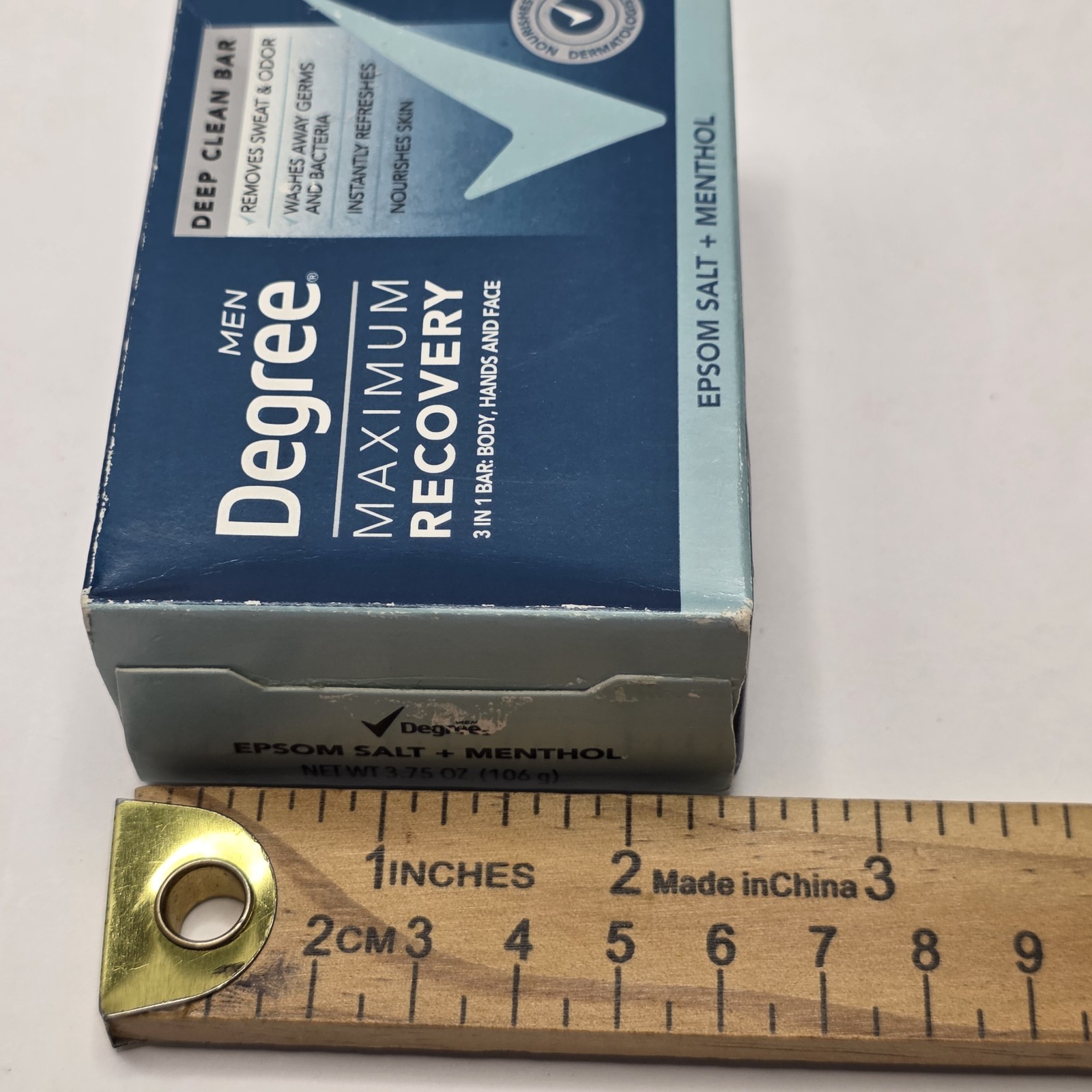 Degree Men Maximum Recovery Deep Clean Bar Soap Lot Of 3 Epsom & Menthol NIP