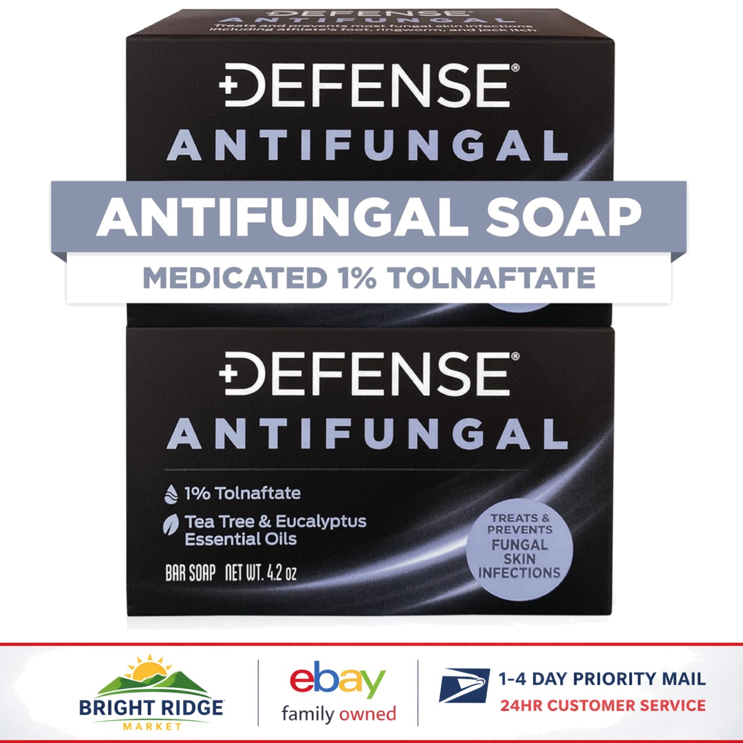 Medicated Antifungal Bar Soap for Athlete’s Foot, Jock Itch & Ringworm Relief