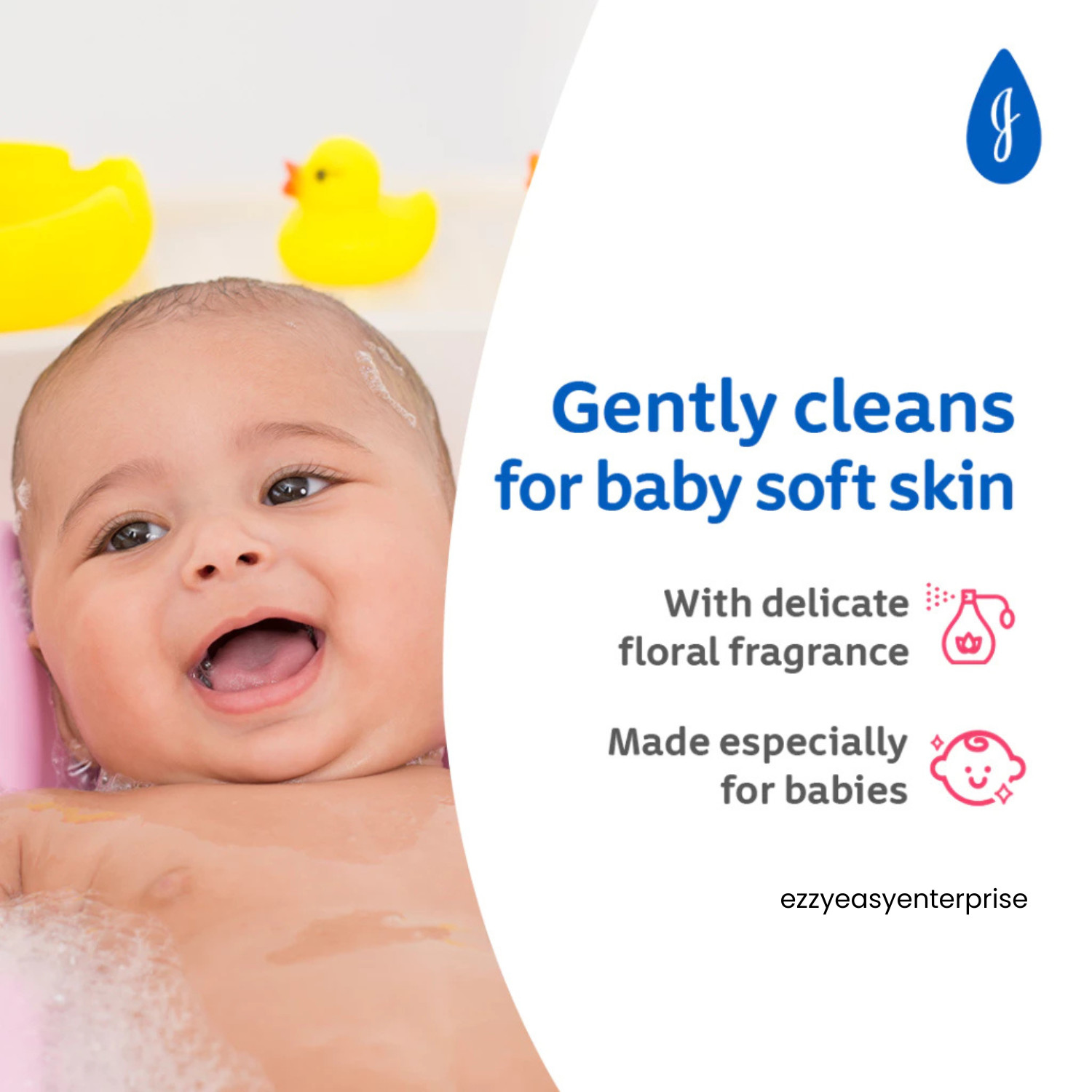 Johnson & Johnson Baby Bar Soap Original or Blossom 75g (9 Bars)