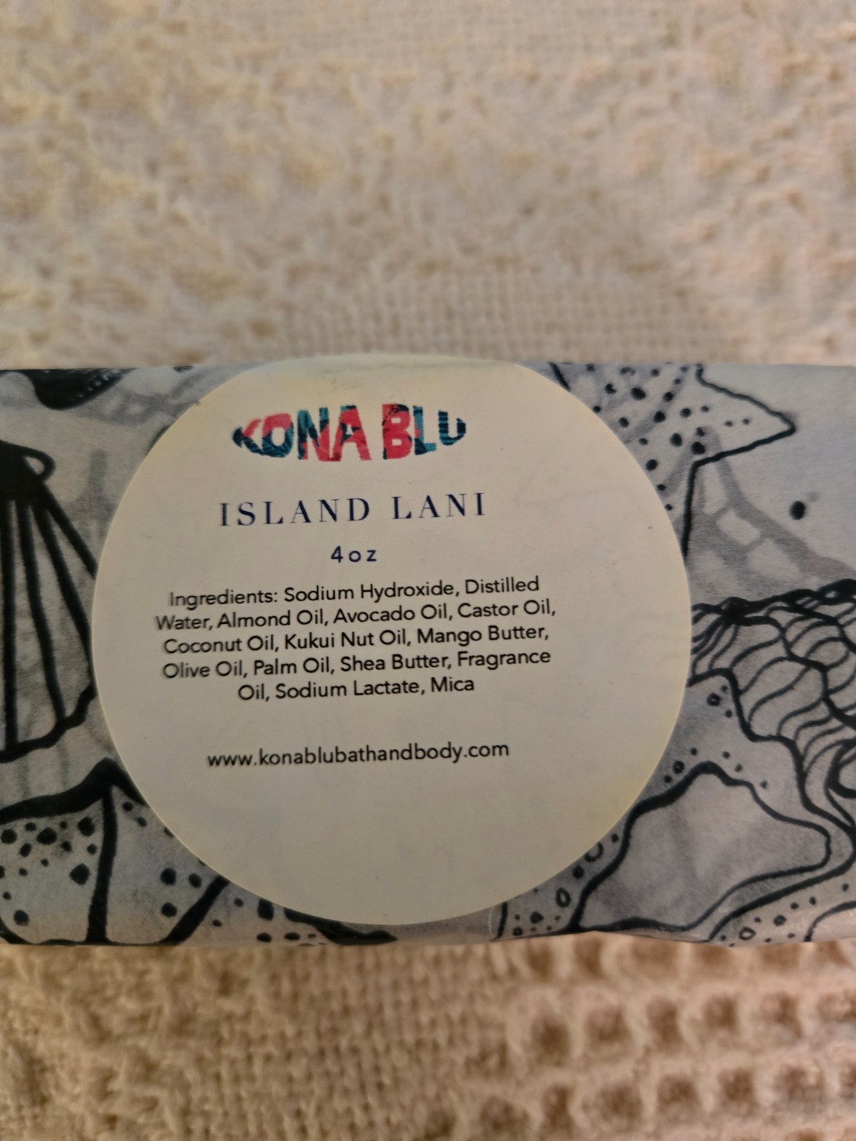 New Kona Blu Island Lani 4oz Homemade Soap