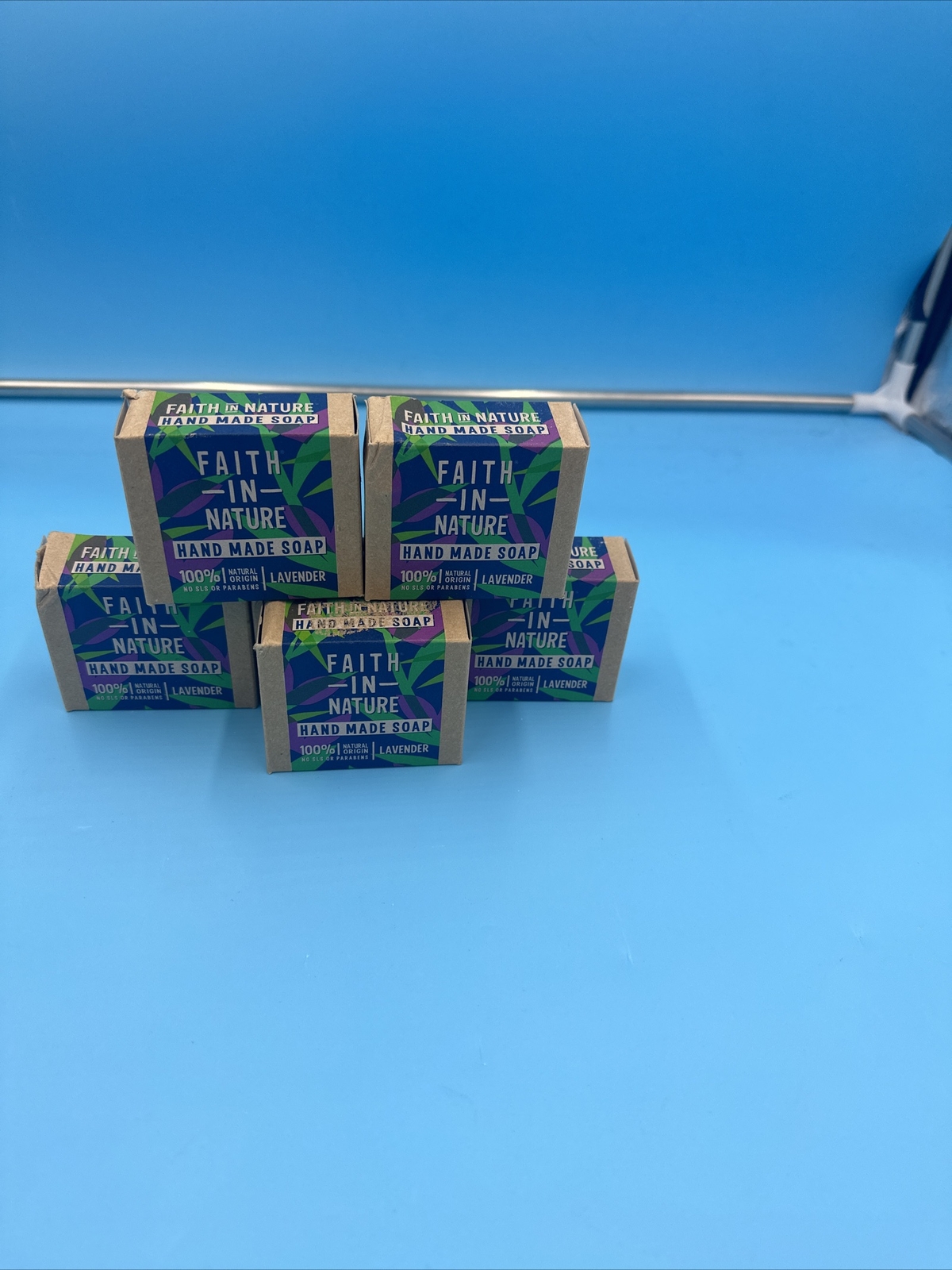 Faith in Nature Lavender Soap 100g (Pack of 6) Hand Made Soap N111 Damaged Box