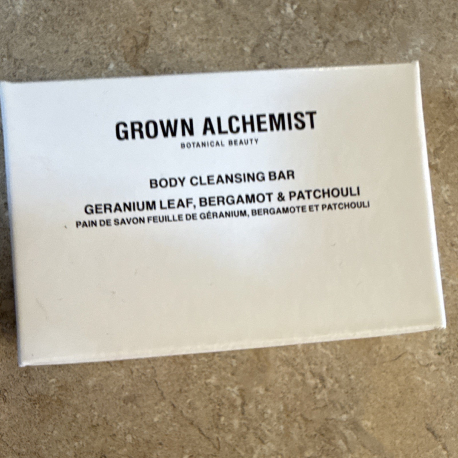Grown Alchemist Body Cleansing Bar Geranium Leaf Bergamot Patchouli 1.76 oz