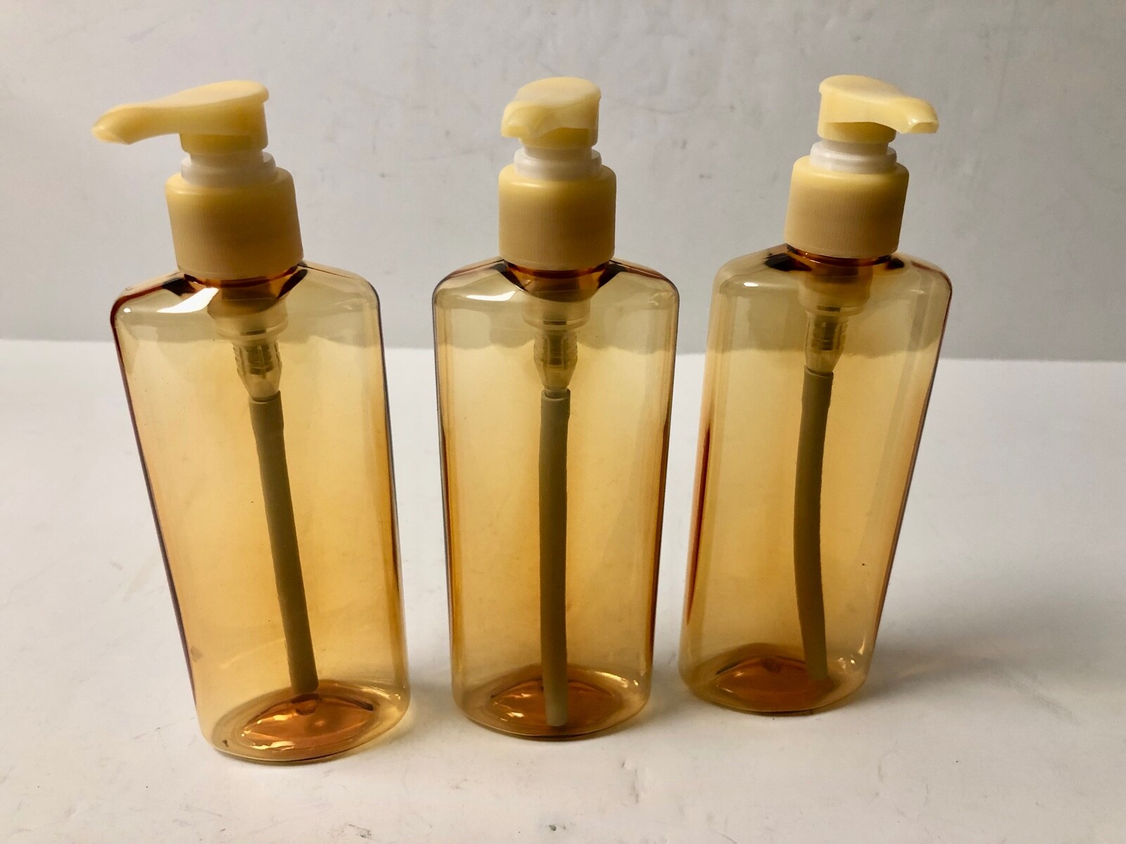 8 oz PET Plastic 24/410 Amber Cosmo Oval Bottle 3 to 24 Bottles