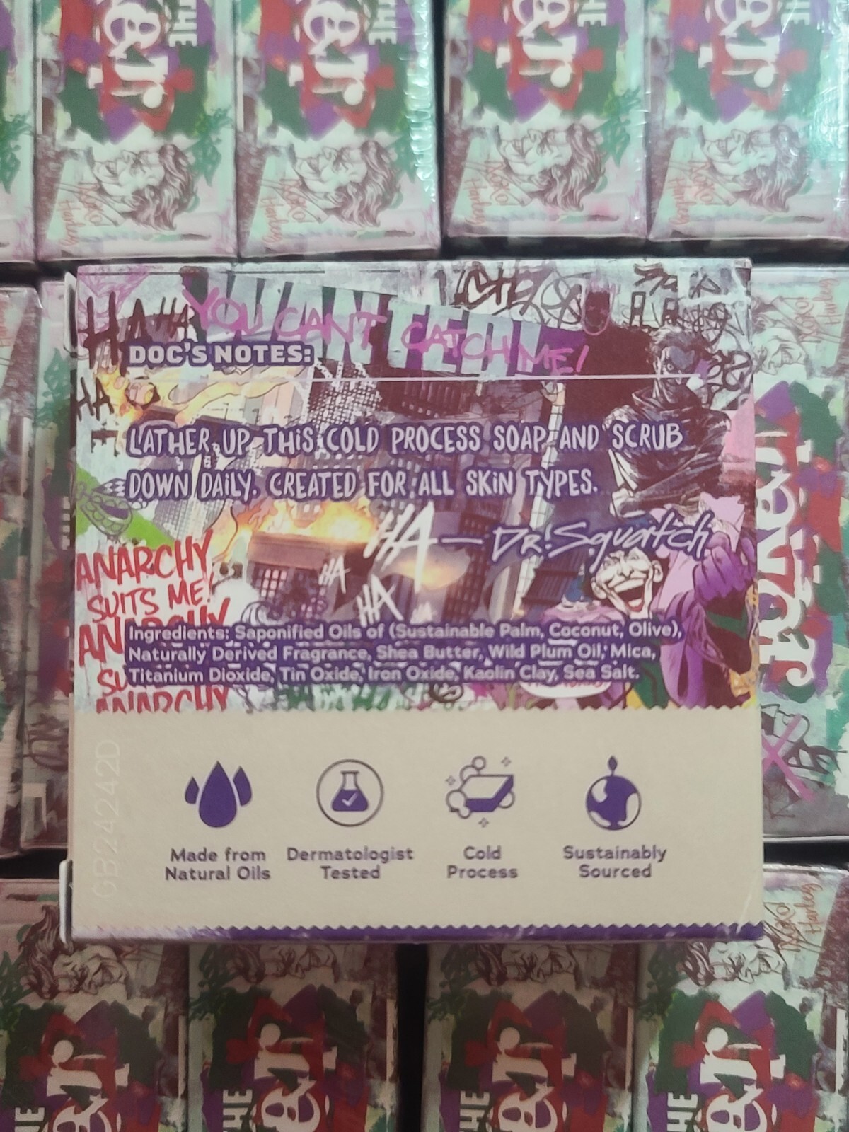 Dr Squatch Soap Clown Prince Rinse DC Limited Edition Zero Grit Bricc The Joker