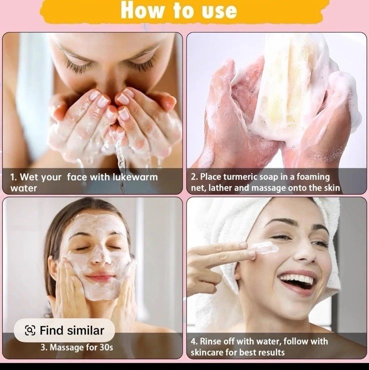 3 Pcs Turmeric and Kojic Soap Bar, Kojic Acid Soap for Hyperpigmentation