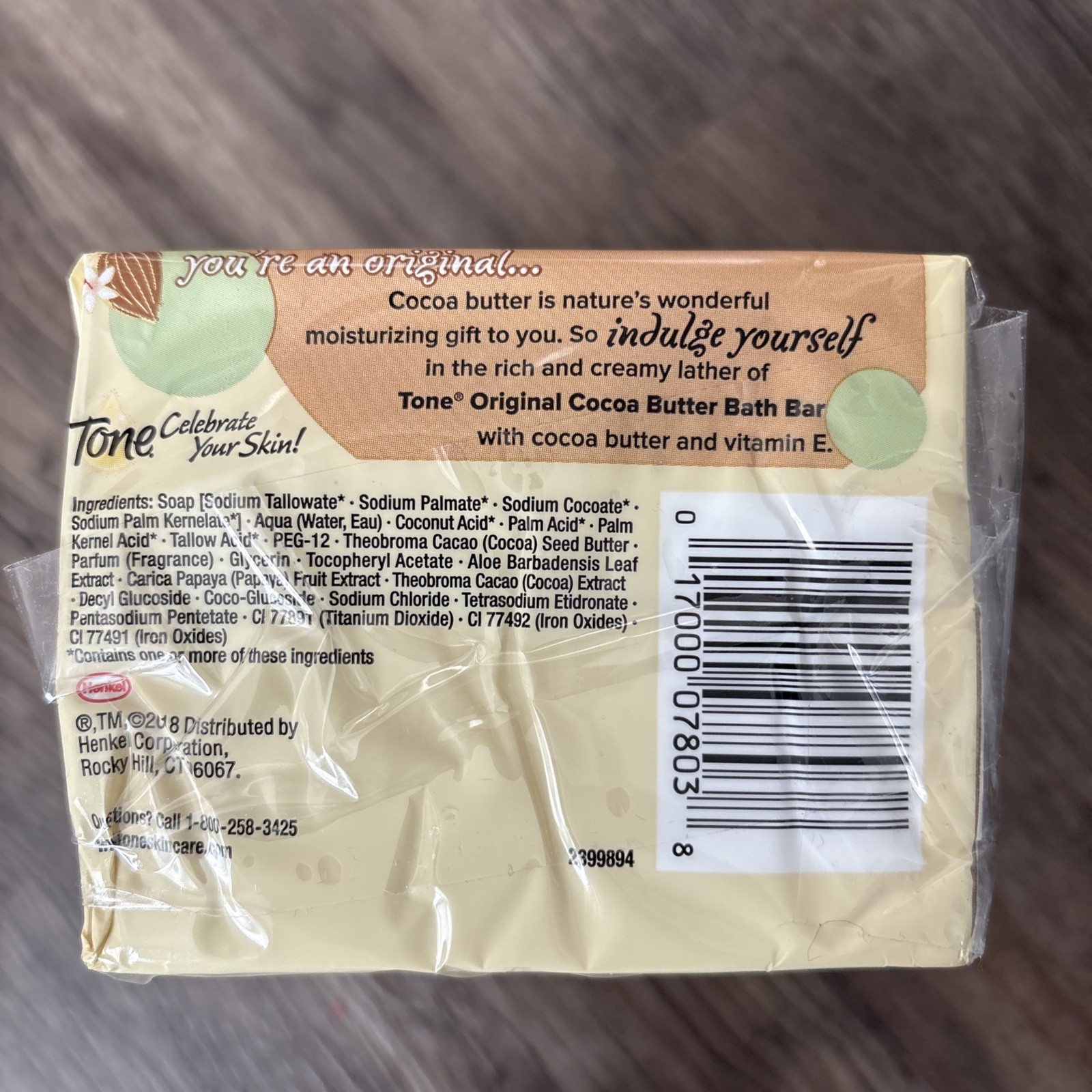 Tone Bath Bar Soap Original W/Cocoa Butter And Vitamin E 4.25 Oz *** 5 BARS ***