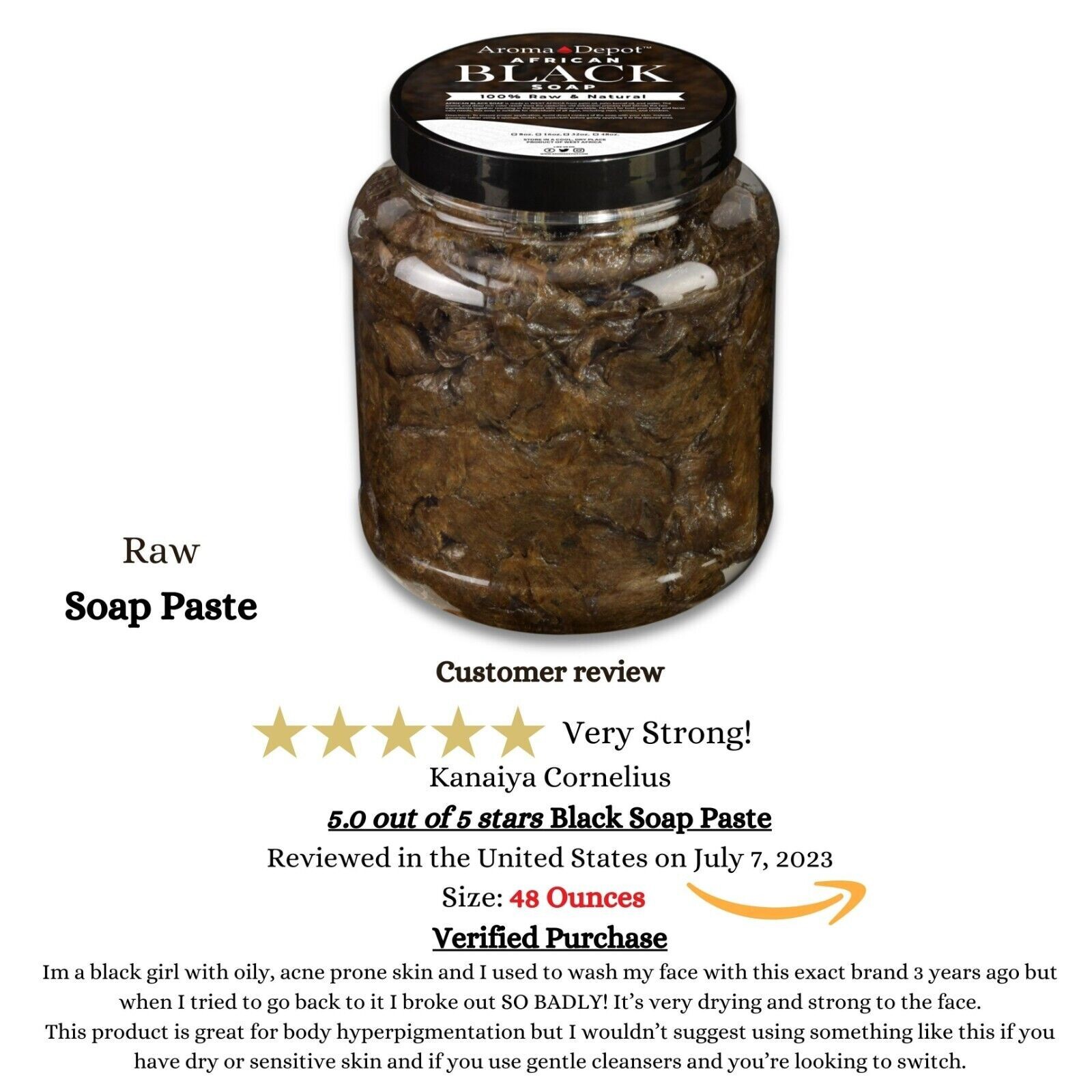 Raw African Black Soap Paste 4 lb. 100% Pure Natural Body Skin Face Wash Hair