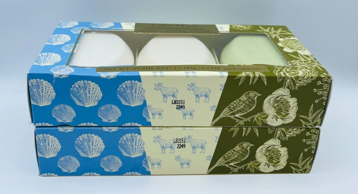 2x Crabtree & Evelyn LA SOURCE GOATMILK GARDENERS Bar Soap 6.5oz Each READ DESCR