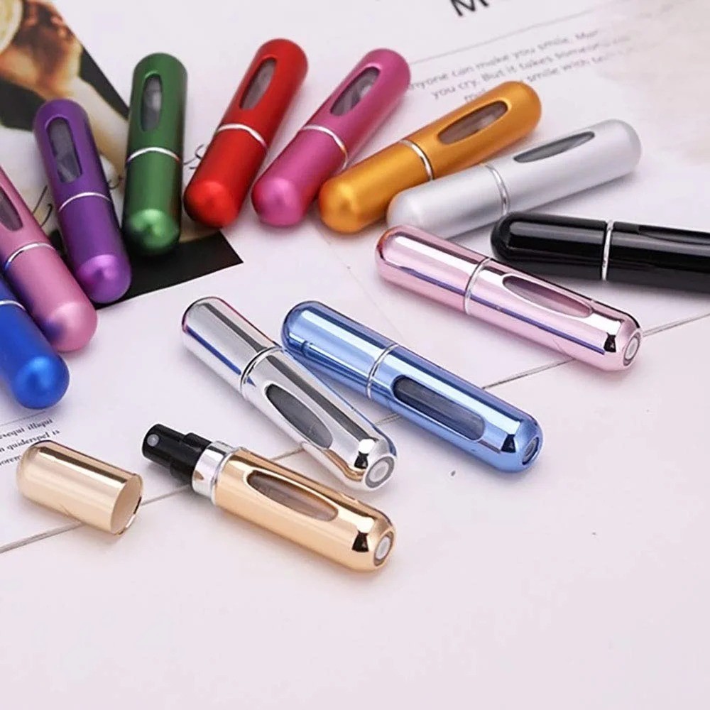 1Pcs Mini Travel Perfume Atomizer Bottle Spray Pump Case Refillable Portable