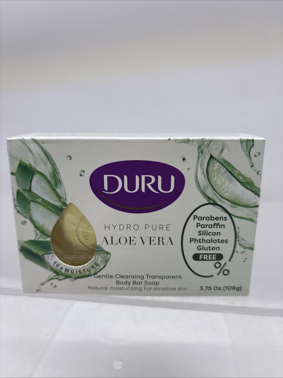 6 X DURU ALOE VERA Hydropure Gentle Cleansing Body Bar Soap 3.75oz Ea. (B91