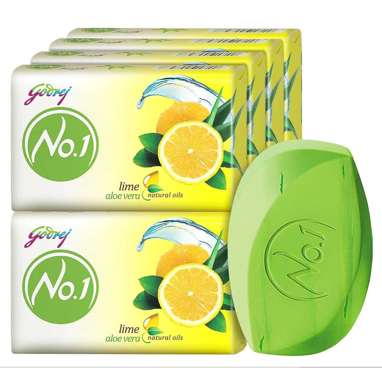 Godrej No.1 Bathing Soap Lime & Aloe Vera Grade 1 Soap & Long-lasting Fragrance,