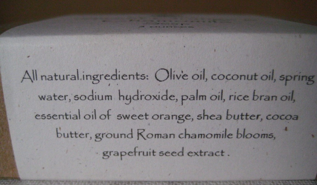 The Soap Shoppe at Hearthwood Farm Handcrafted Sweet Orange & Chamomile 5 ounces