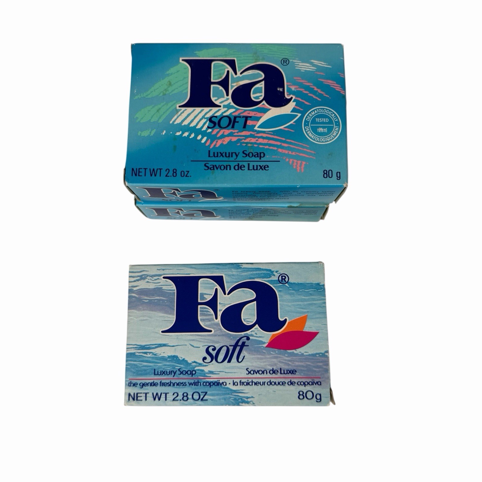Vintage FA Soft Scent Luxury Bar Soap 80g Made In Germany Set Of 3 New