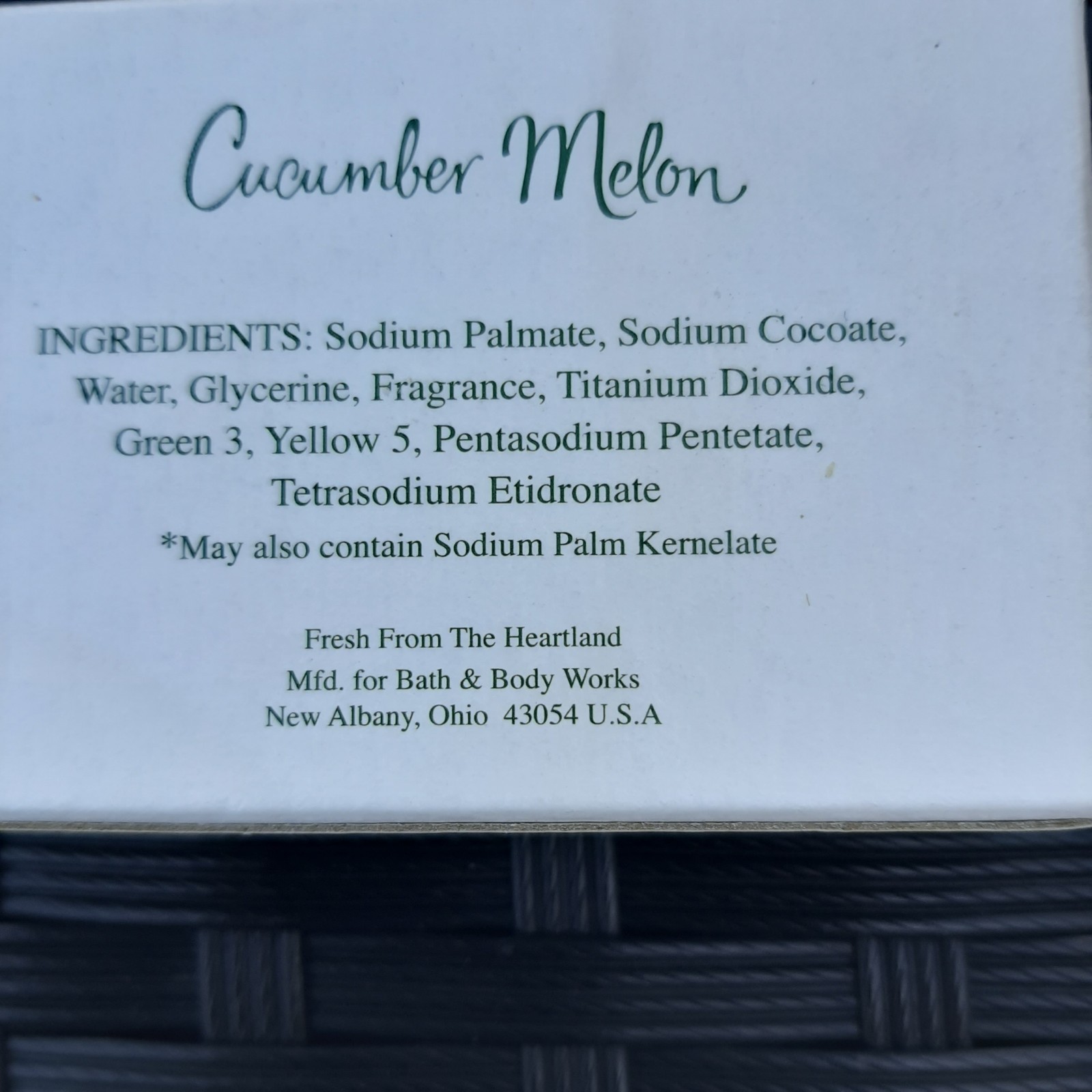 Bath & Body Works Cucumber Melon Moisture Rich Cleansing Bars 1.5oz NOS Lot of 2