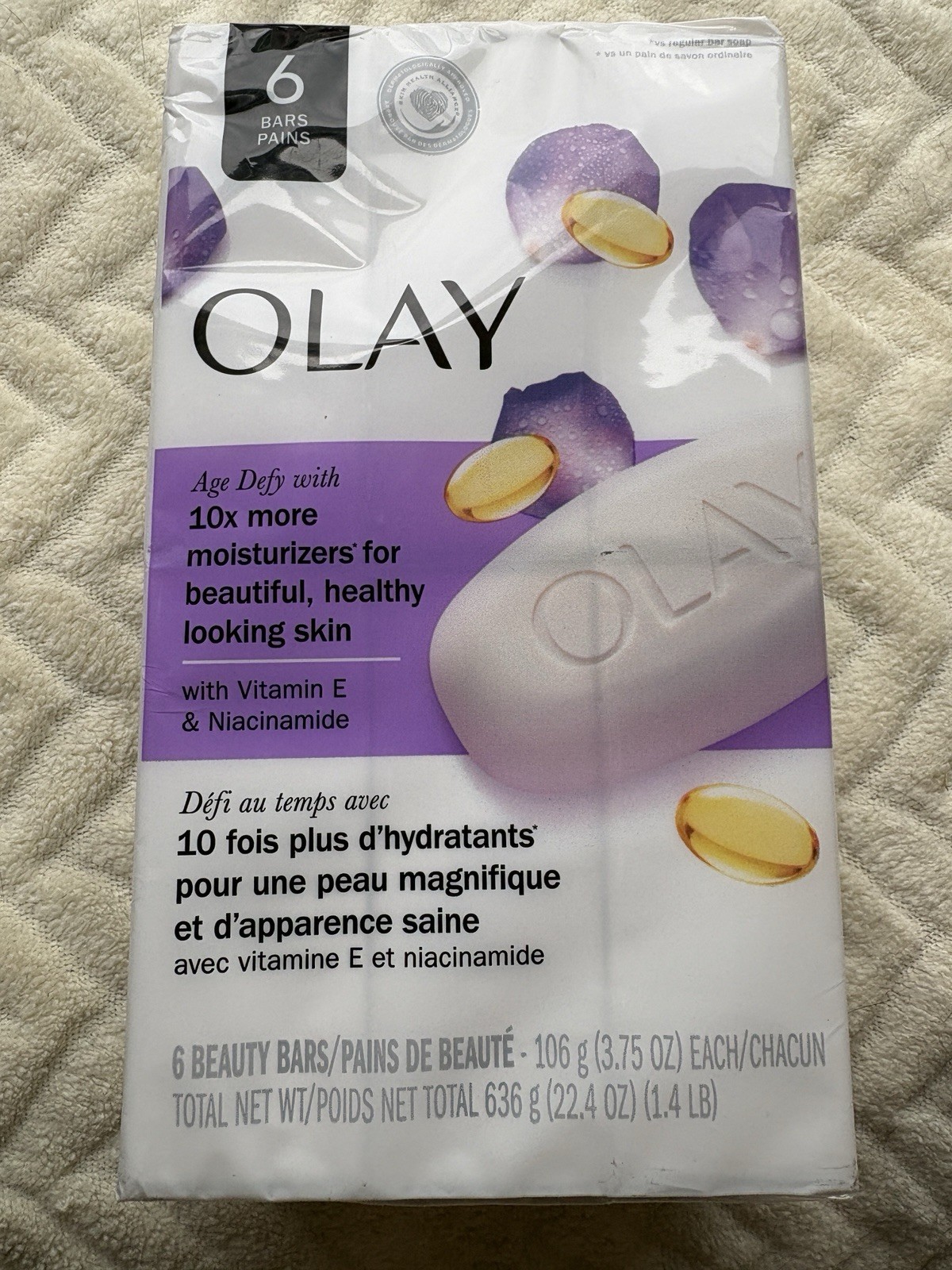Olay Age Defying With Vitamin E Beauty Bars 6 x 3.75 oz – Old Formula NOS