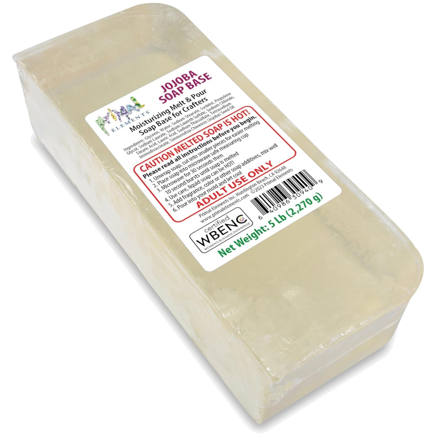 Jojoba Oil Soap Base – Moisturizing 5lb Glycerin Soap