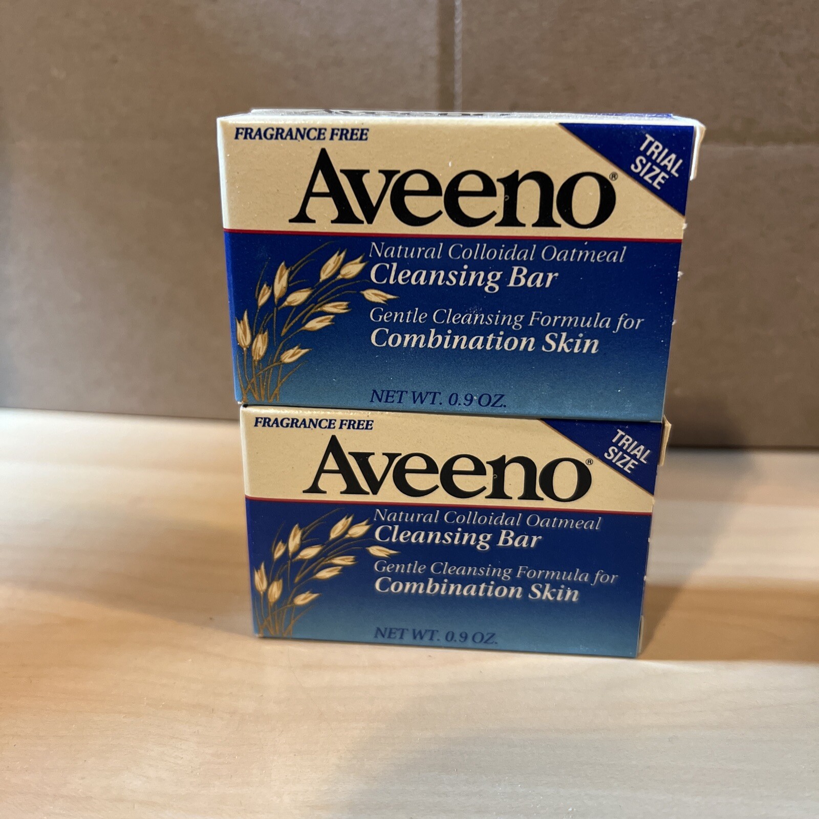 VINTAGE AVEENO Cleansing Bar trial size .9oz (2 pk bundle) For Combination Skin