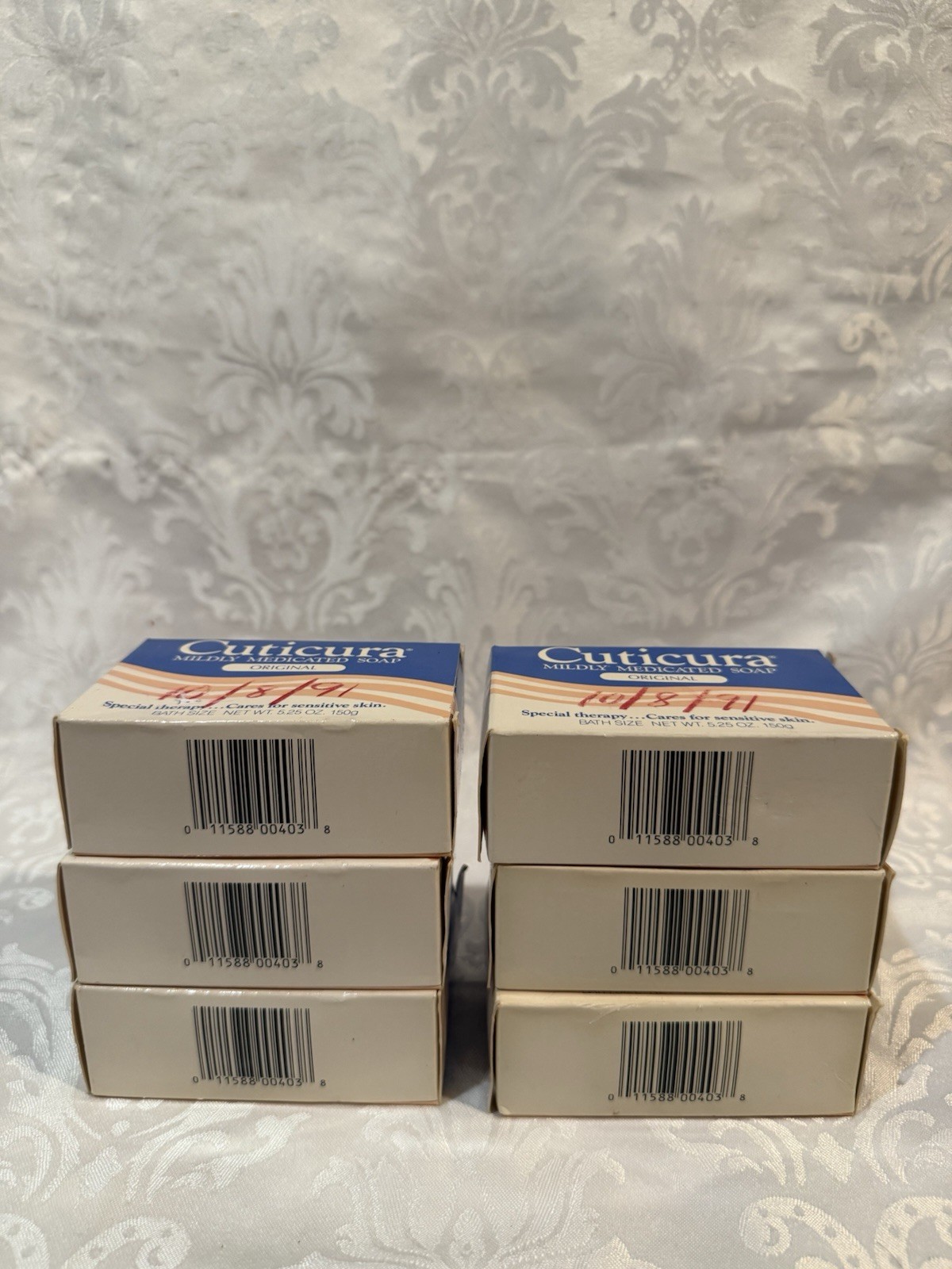 Vintage Cuticura Bar Soap, Original Mildly Medicated 6 Pack (B067) 5.26 OZ