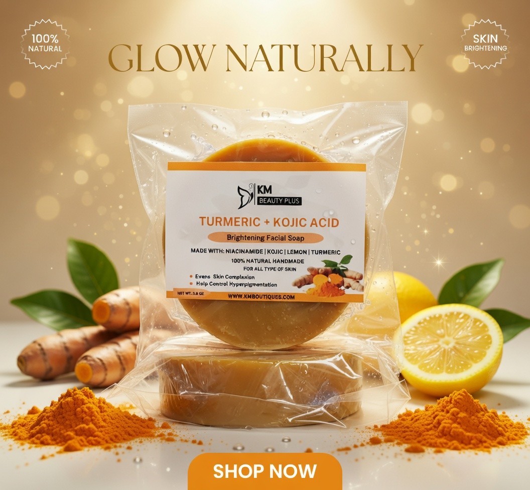 1x Turmeric, Kojic, niacinamide Glow Skin Brightening Soap Bar.