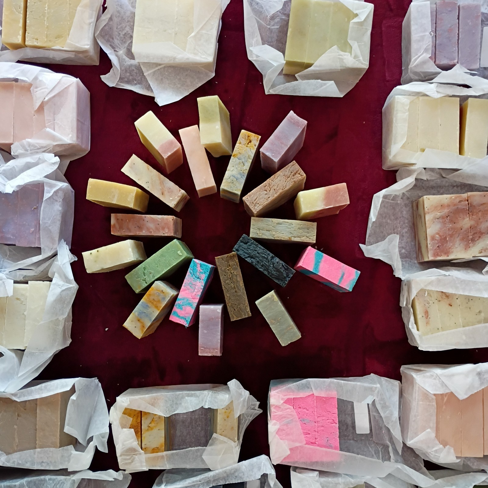 Handmade Lye Soap 6 Bars Natural Castile Organic Variety pack Gifts Camp Bath