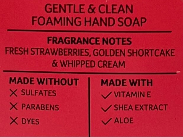 1 BATH BODY WORKS STRAWBERRY POUND CAKE GENTLE CLEAN FOAMING HAND SOAP WASH PUMP