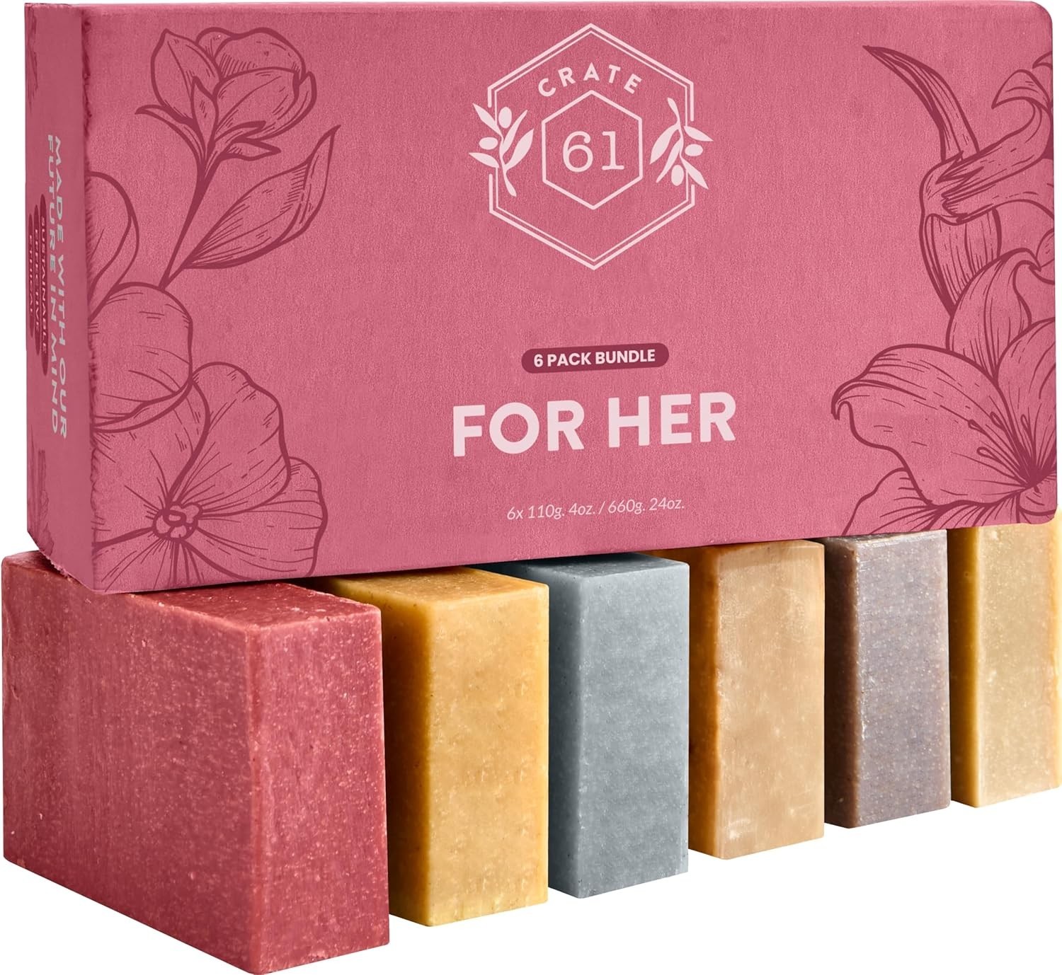Crate 61 Organic Bar Soap – Cold Process Citrus Soap Pack for Moisturizing