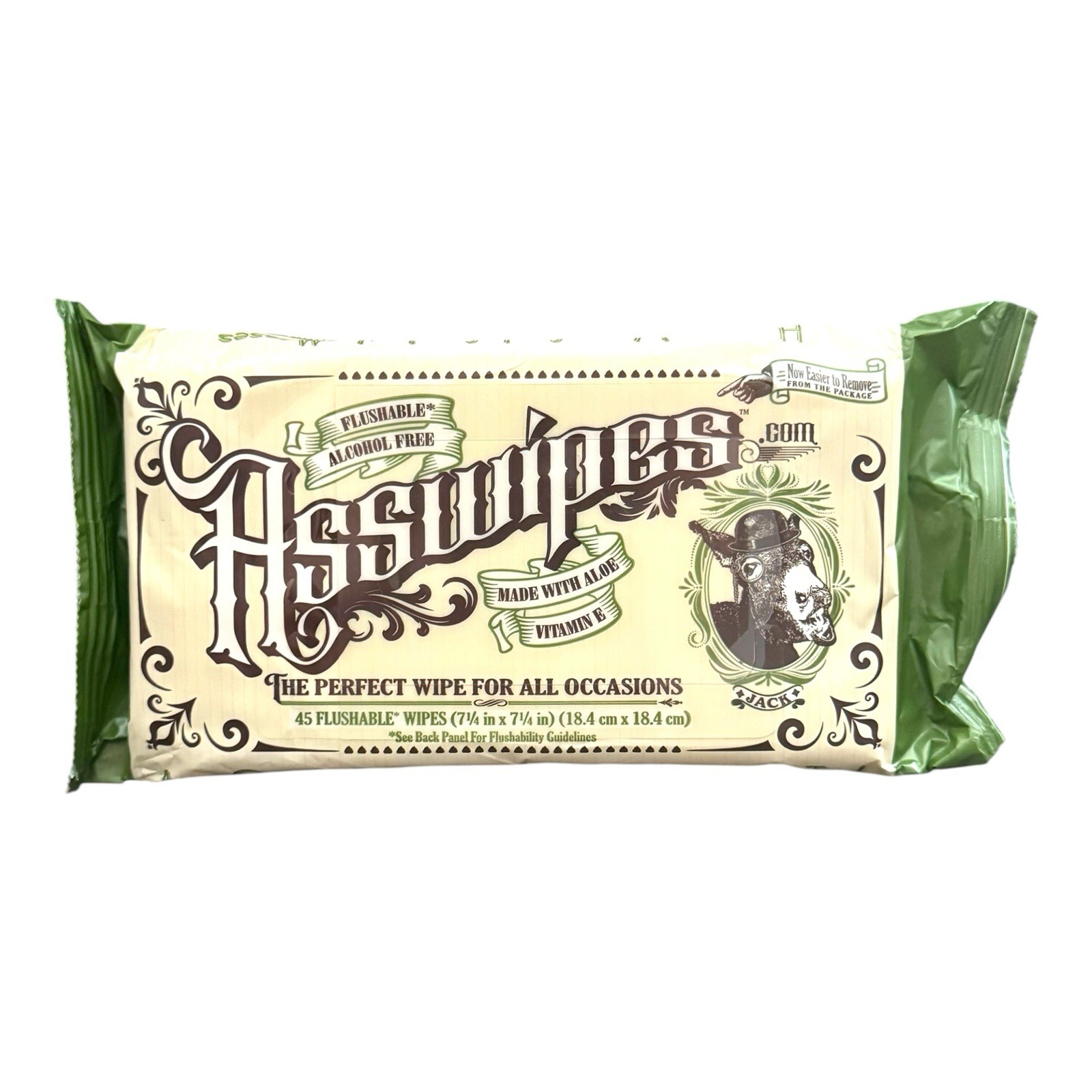 Asswipes Flushable Wipes 45ct (3 PACKS) Personal Cleansing Butt Buttwipes Adults
