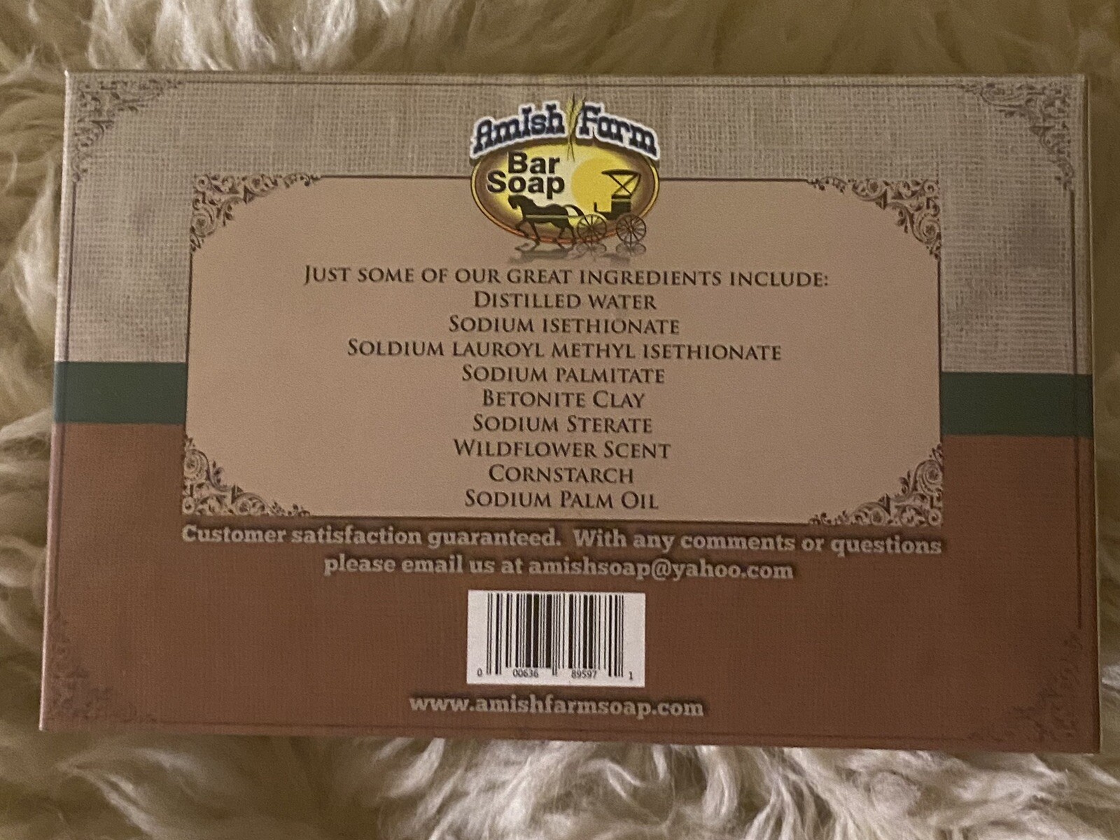 Amish Farm Handcrafted Natural Ingredients Bar Soap 6 Huge 6+ oz Bars in Box