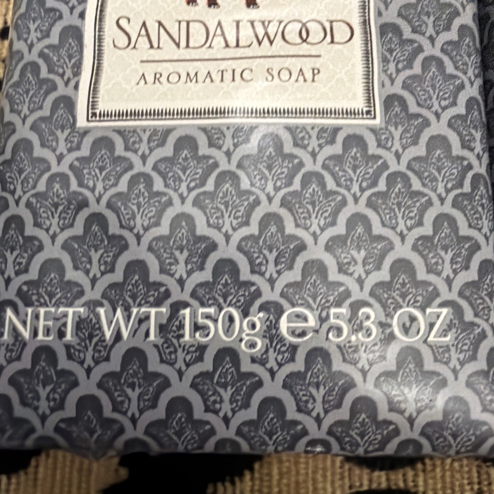 2 Crabtree & Evelyn SANDALWOOD AROMATIC BAR SOAPS 5.3 OZ/150g Each