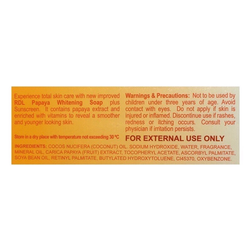 NEW RDL PAPAYA WHITENING SOUP & SUNSCREEN ( 135G )