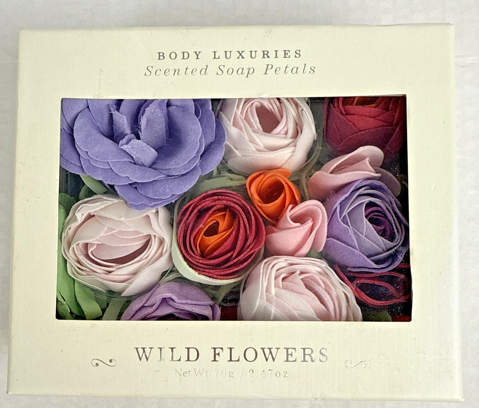Body Luxuries Scented Soap Petals Wild Flowers Luxury Bathroom Decor 2.47oz NEW