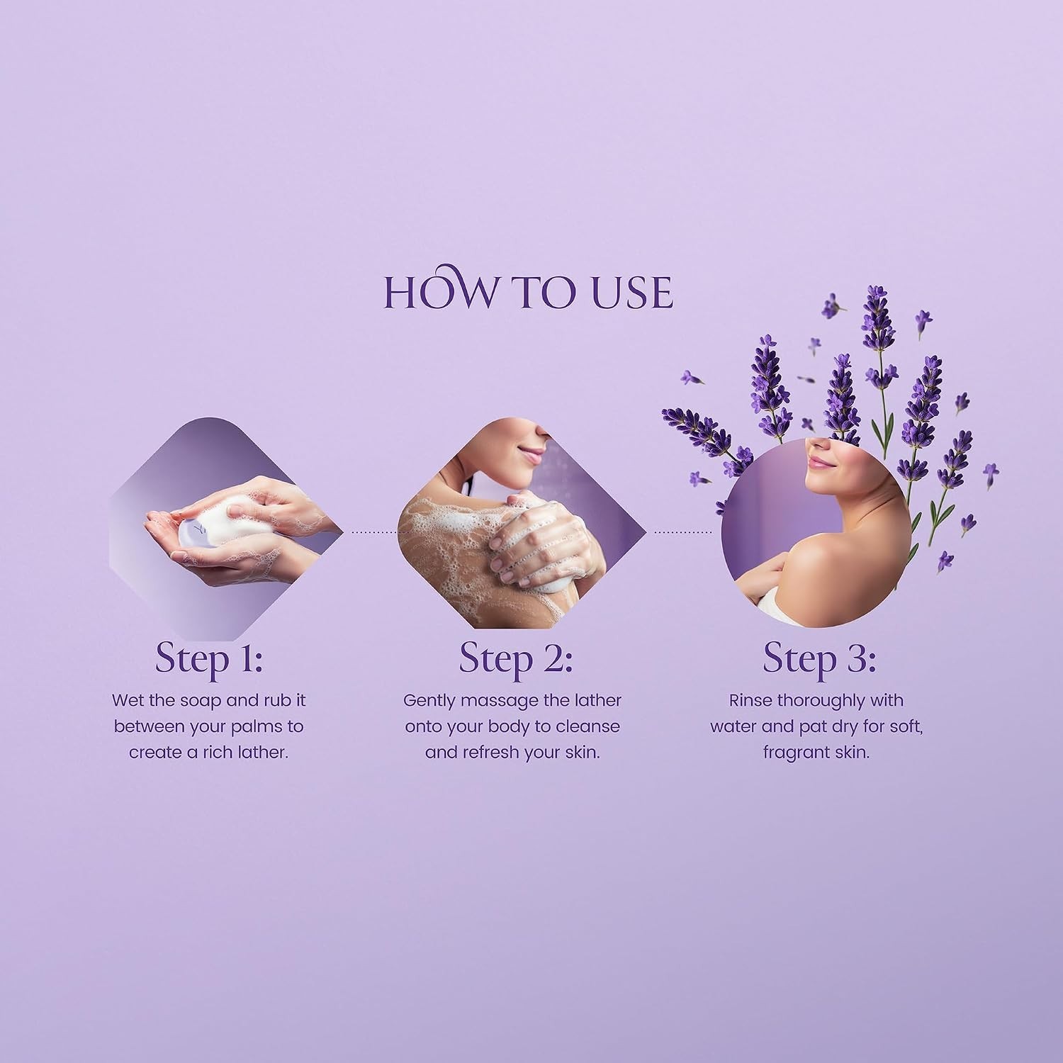 English Lavender Luxury Soap – 3 x 100 g