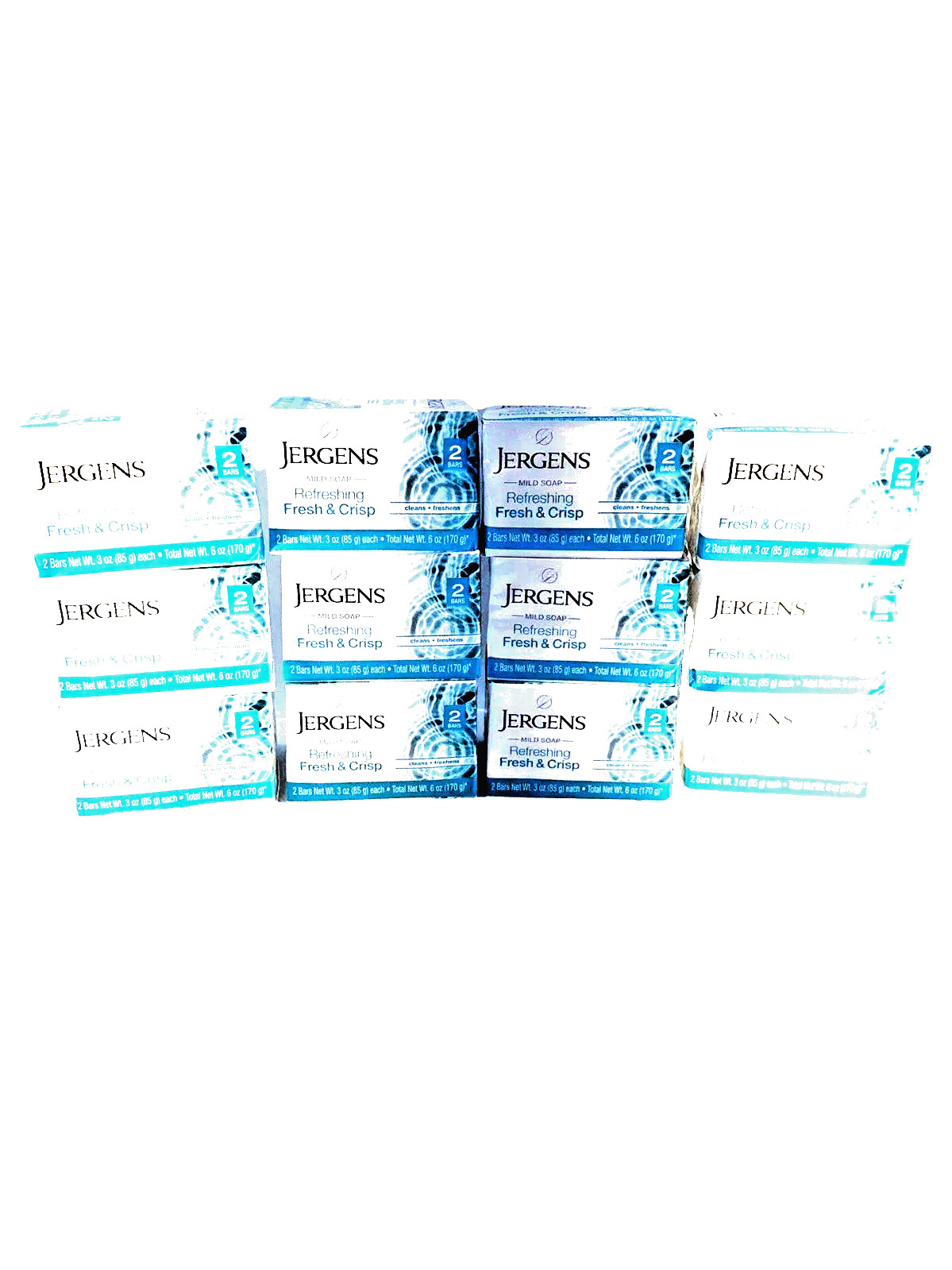 Jergens Mild Soap – Refreshing Pure And Light 12 PK 24 Bars Total 3 Oz ea. MILD