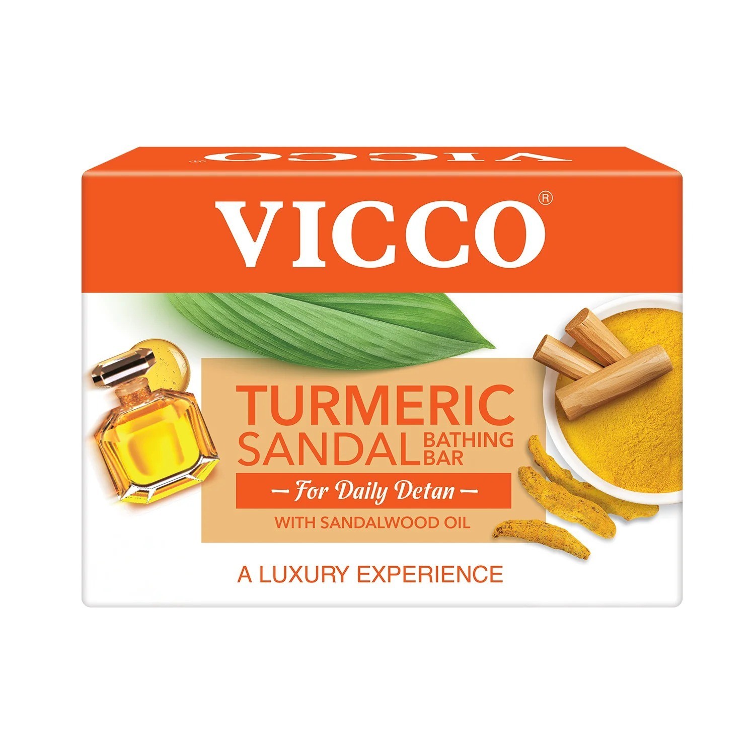 Vicco Turmeric Sandal Sandalwood Oil Herbal Bathing Soap 100g 4 pack