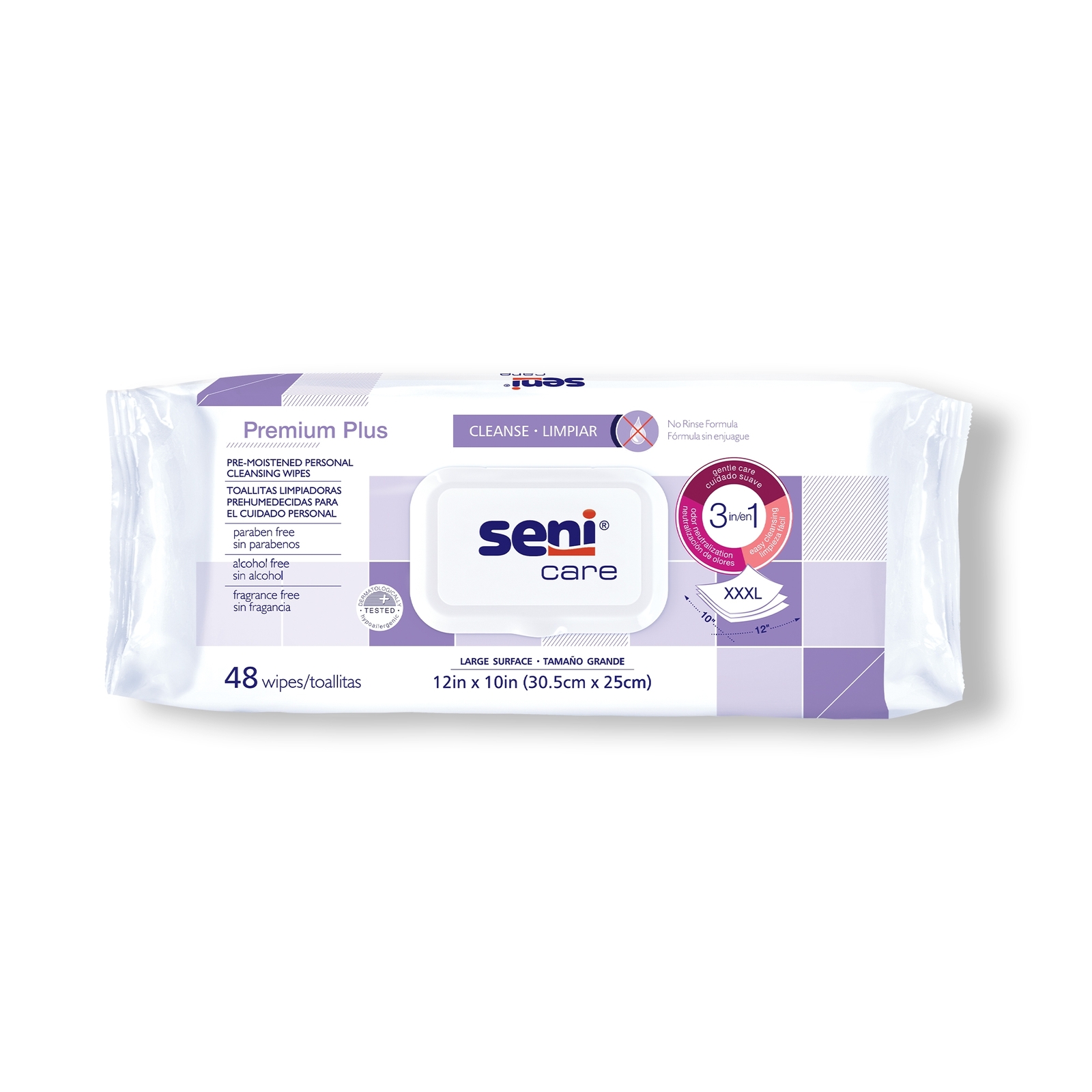 Seni Care Personal Cleansing Wipe 10 x 12″ S-WP48-C11 12 Pack 576 Wipes