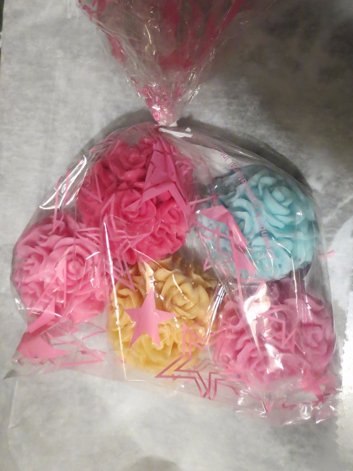 Rose Bud flower Balls soap 5 pcs set By Joanndles