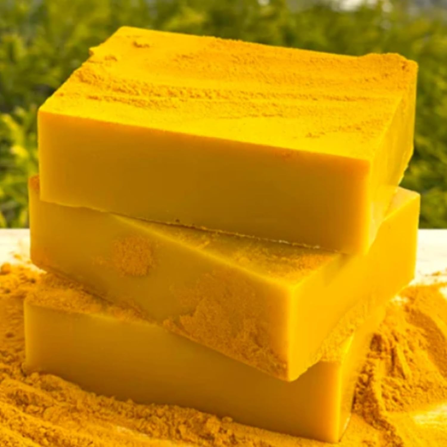 3 Pc Turmeric Glow Dark Spot Remover Soap Bars with Vitamin C, Retinol, Collagen