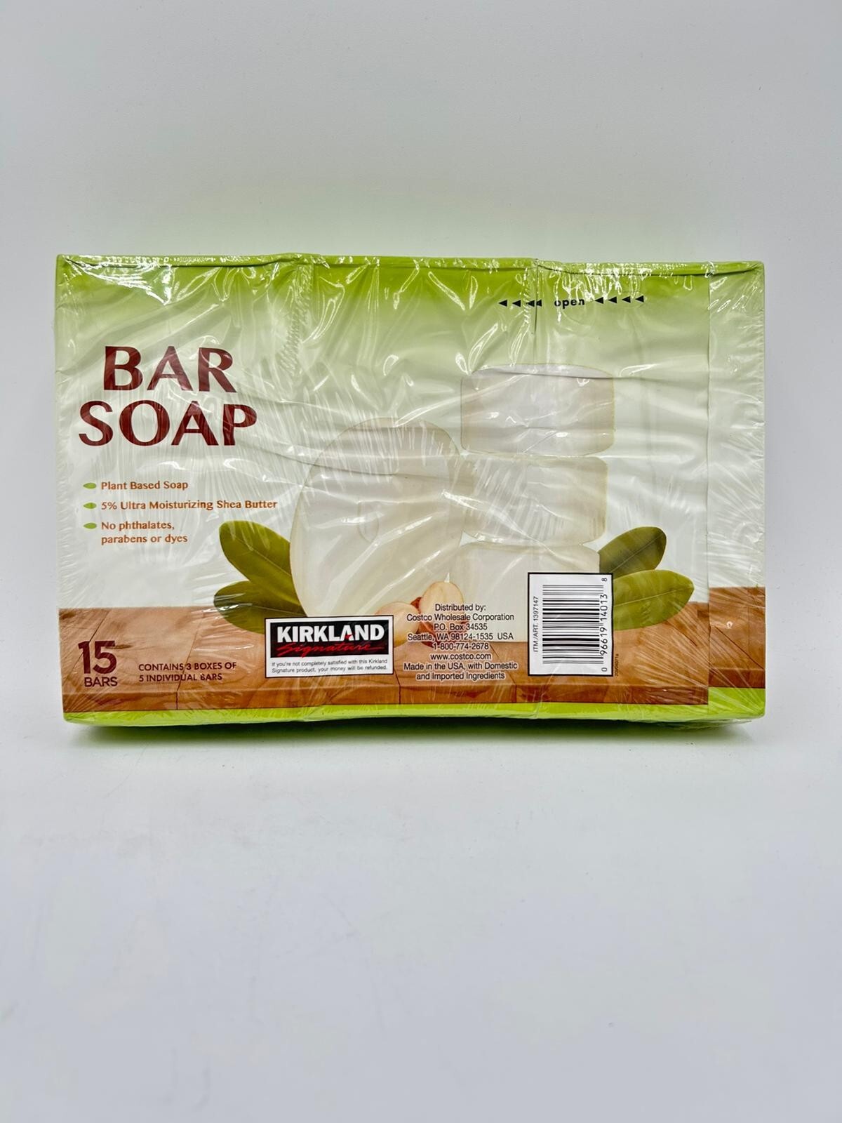 Kirkland Signature Bar Soap with Shea Butter 15 Bars