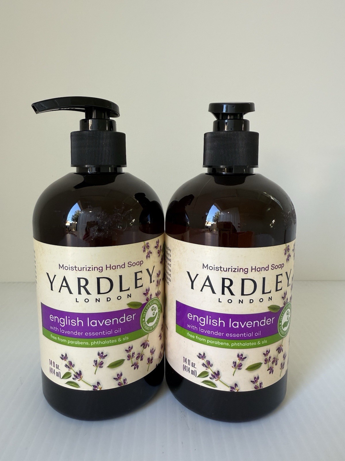 Lot of 2 Yardley English Lavender Moisturizing Liquid Hand Soap 14 Fl Oz Each