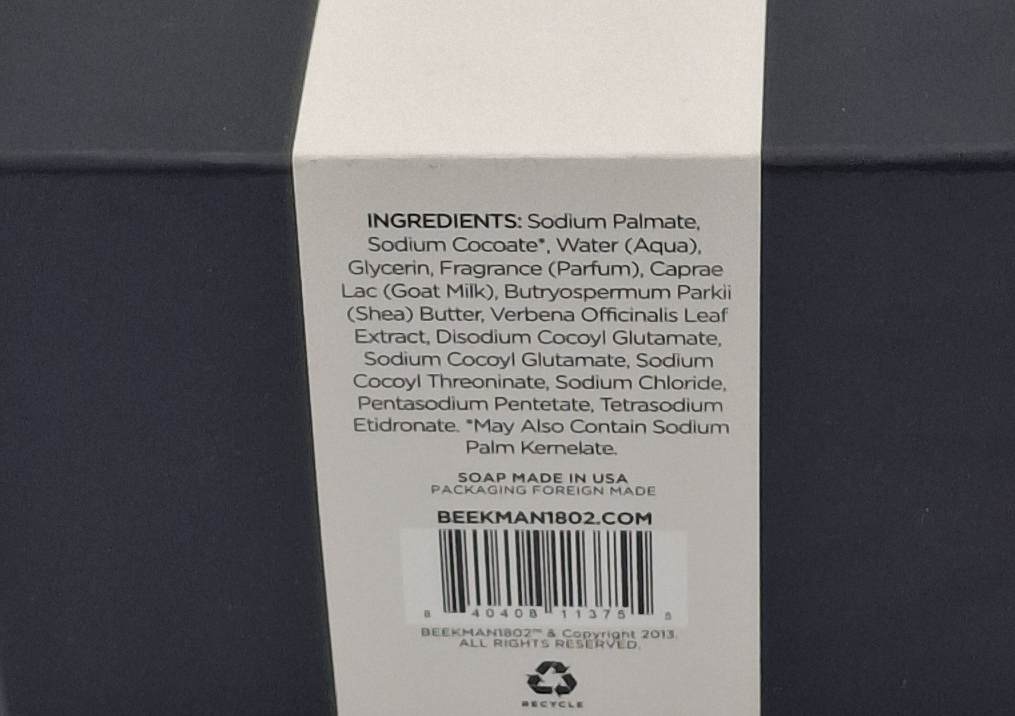 Fresh Air 9 oz. Large Bar BEEKMAN 1802 Goat Milk Soap New