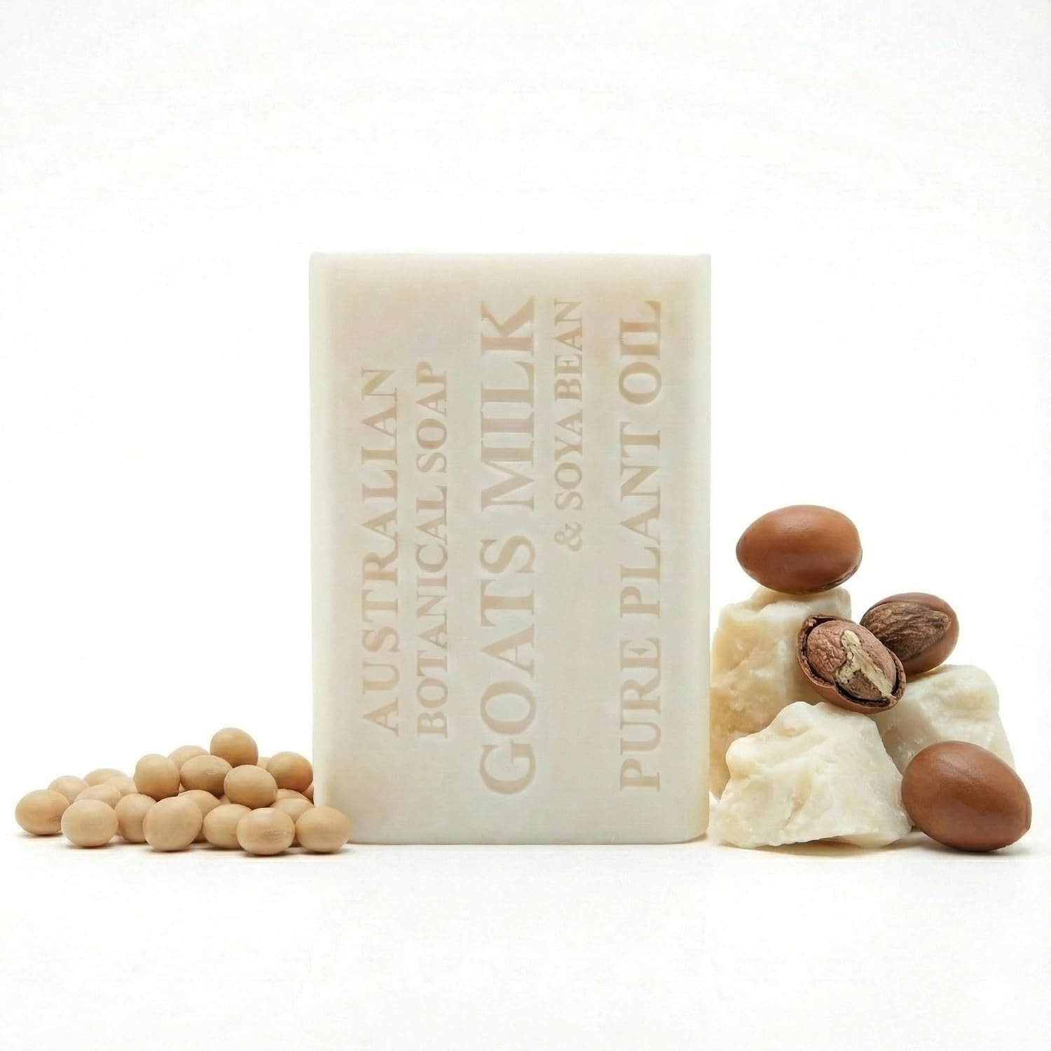 Goat Milk Soap Bar – Triple-Milled Body Cleanser with Shea Butter & Soya Bean…