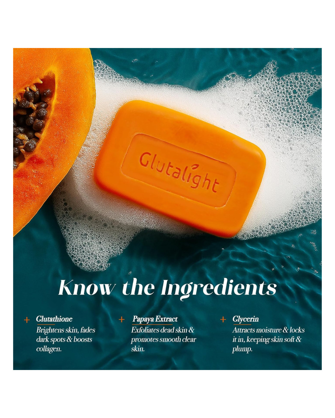 Papaya Soap | Glutathione & Papaya Extract | Body Tan Removal Soap