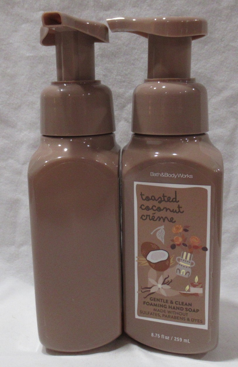 Bath & Body Works Gentle & Clean Foaming Hand Soap Set 2 TOASTED COCONUT CREME