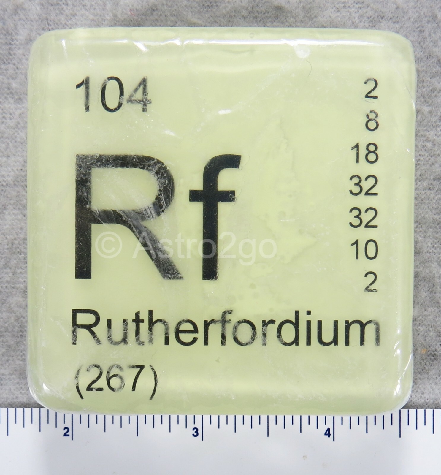PERIODIC TABLE ELEMENT Rf RUTHERFORDIUM NOVELTY GLOW HAND SOAP-4 oz JUST BUBBLY