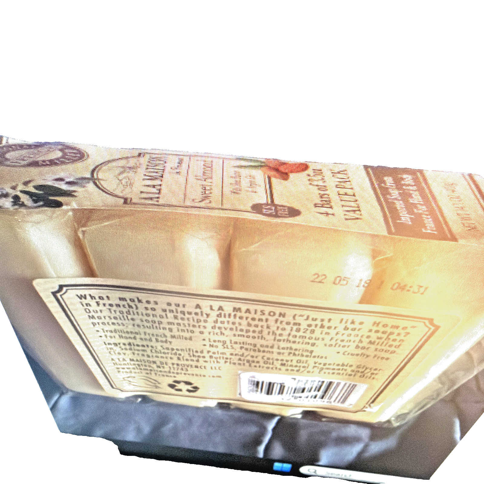 (4PK) A La Maison Sweet Almond Bar Soap with Shea Butter & Argan Oil 4 Pack