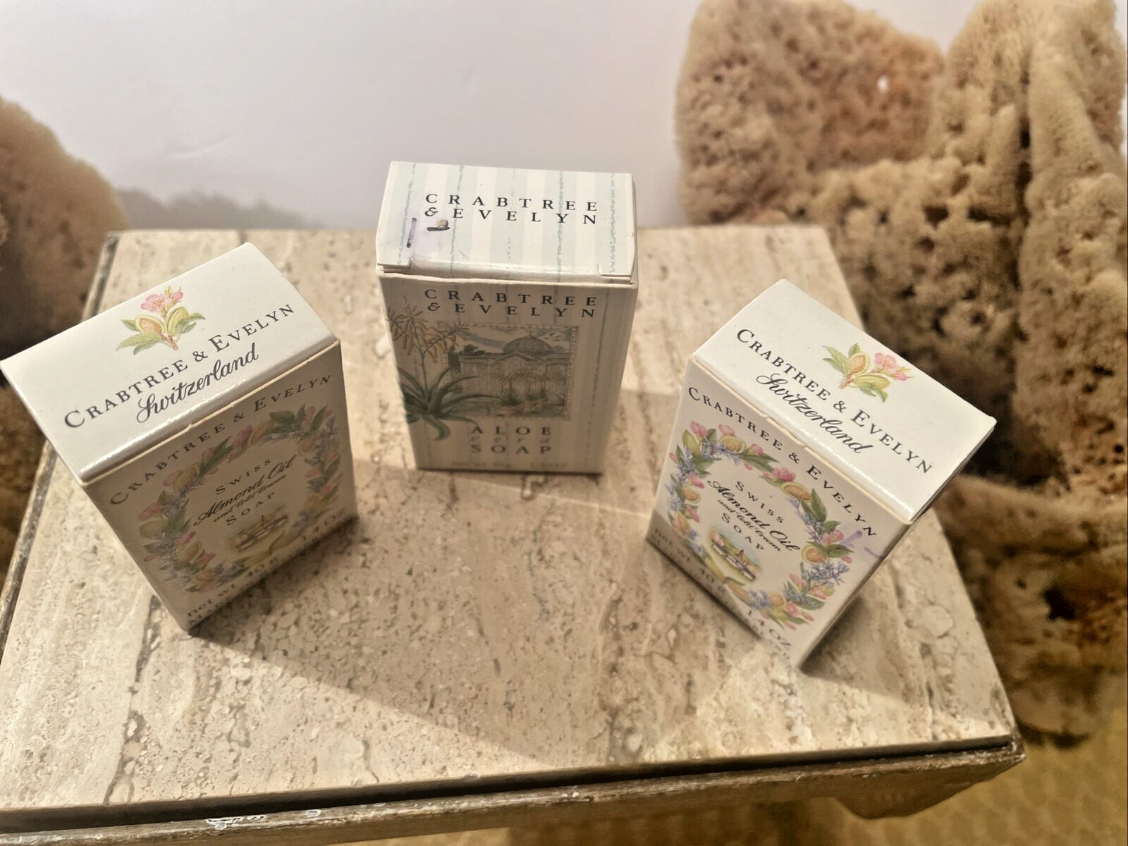 Lot of 6 Vintage CRABTREE & EVELYN Soaps Lily of Valley Lavender Almond Muguet